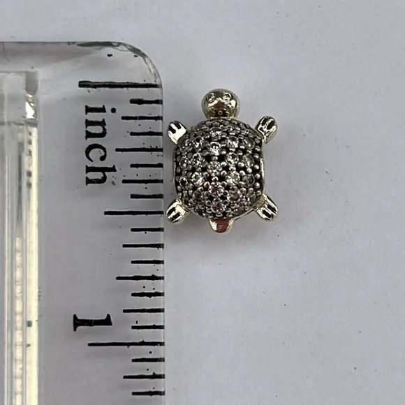 Pandora Sterling Silver Pavé Sea Turtle Charm - Picture 7 of 7